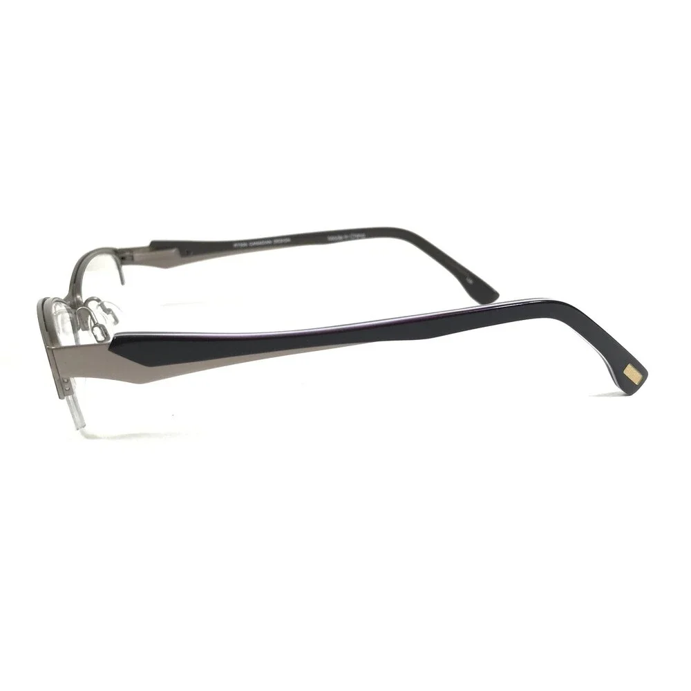 Roots Eyeglasses Frames RT506 Black Grey Rectangular Half Rim 49-17-135